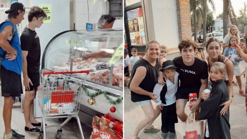 Colapinto visitó un pueblo bonaerense con su familia en sus vacaciones