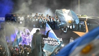 Una multitud recibió a la Selección de Scaloni, tras el subcampeonato mundial en EEUU