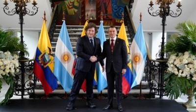 Milei y Noboa encabezaron la firma de acuerdos bilaterales en Quito