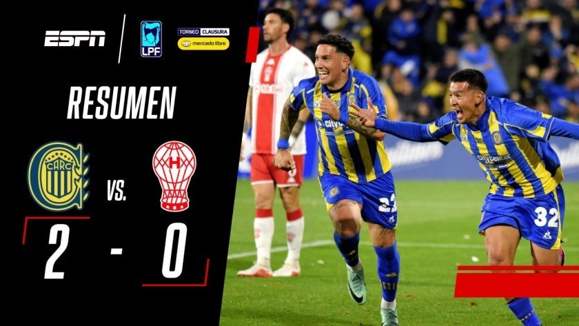 Rosario Central le ganó 2-0 a Huracán para afianzarse como puntero de la Zona B